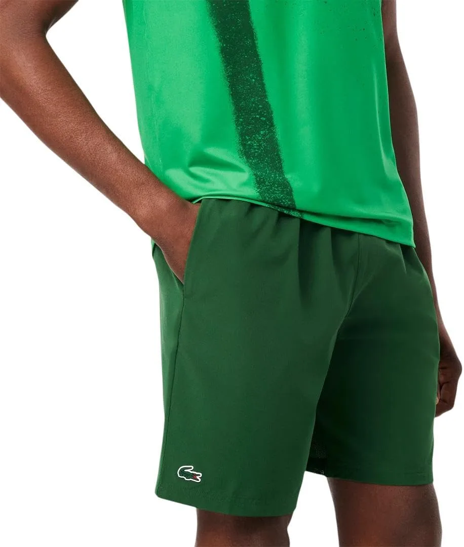 Шорты Lacoste Men's Tennis X Novak Djokovic, зеленый/ярко-зеленый — фото 3
