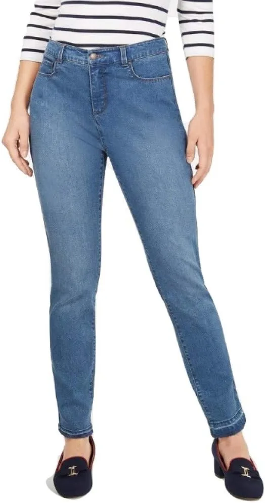 

Charter Club джинсы скинни с эффектом контроля живота и потертыми манжетами Charter Club Damask