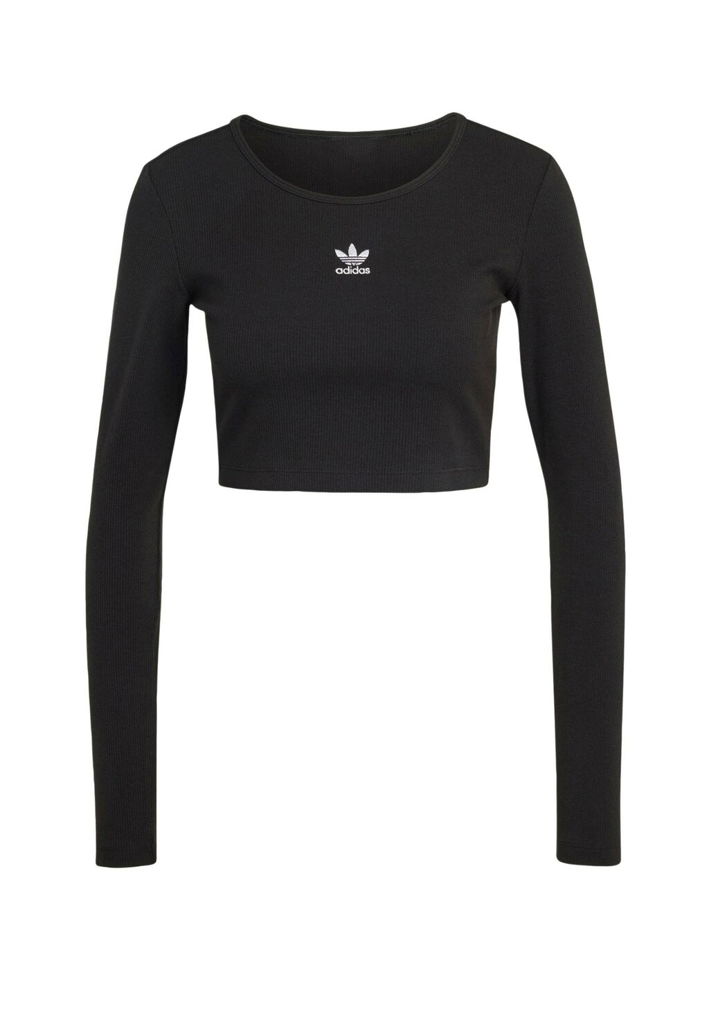 Топ с длинными рукавами Essentials Crop adidas Originals, черный — фото 3