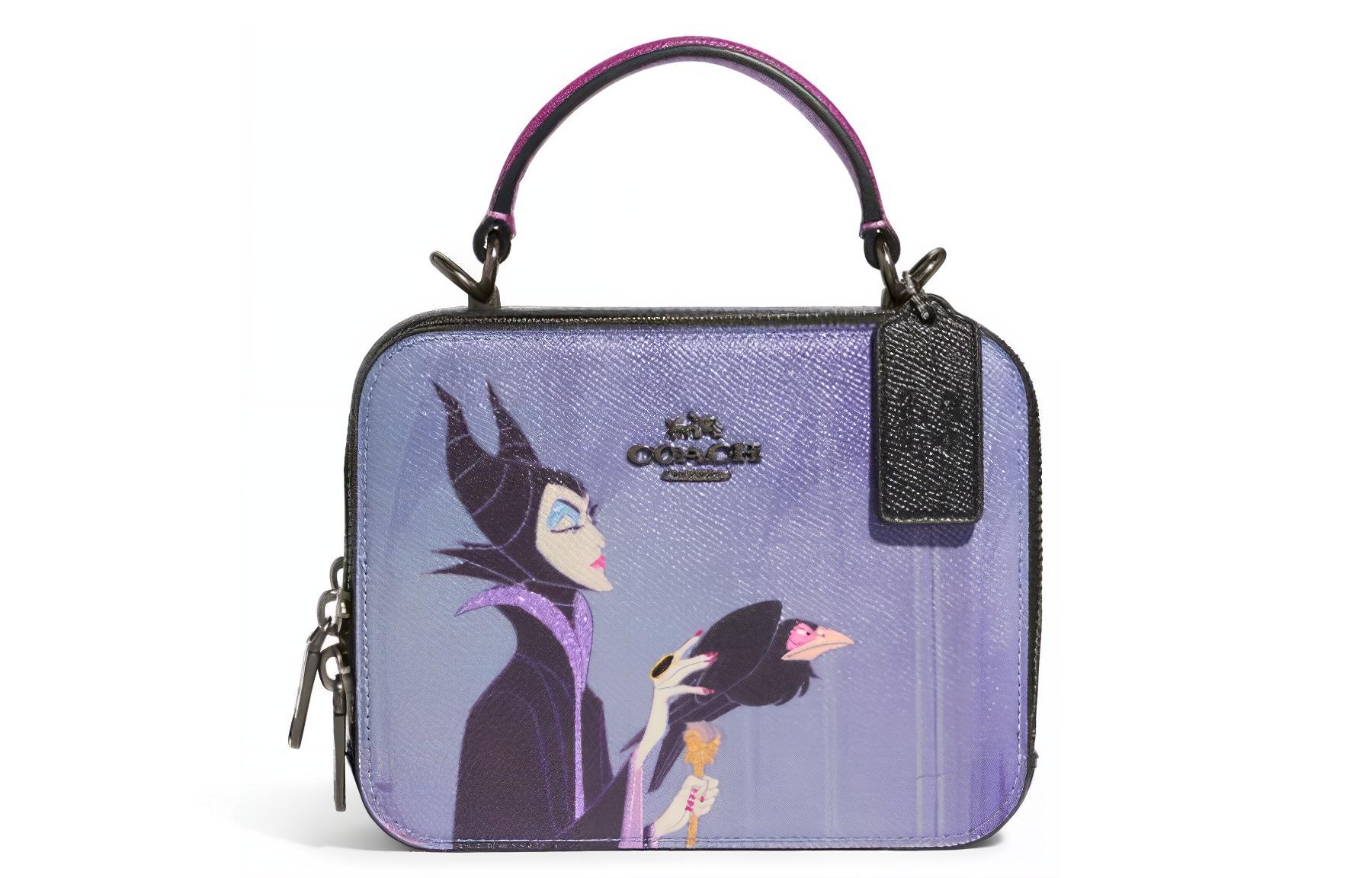 

COACH Сумка на одно плечо из коровьей кожи, коллекция Disney, фиолетовая, женская