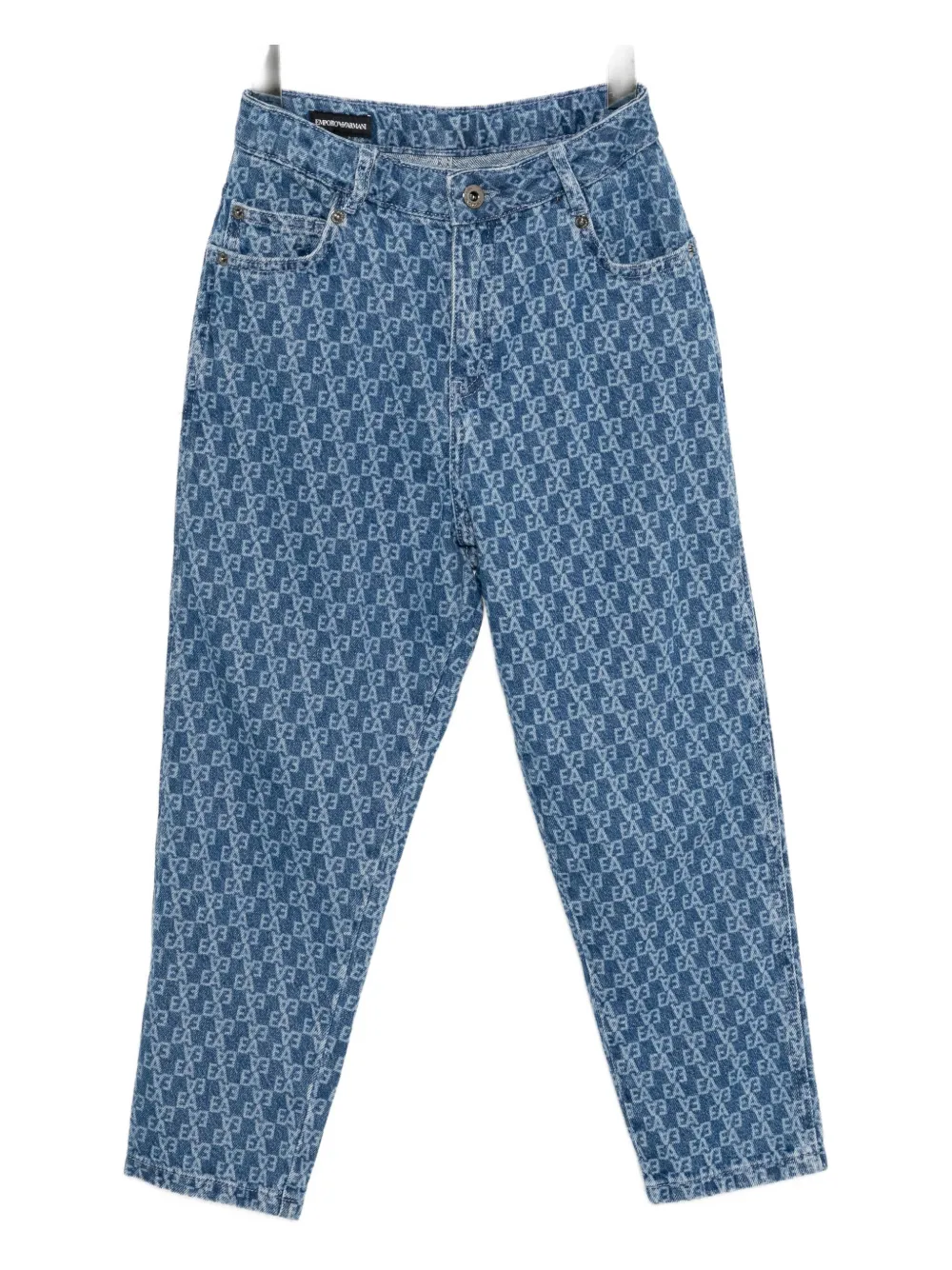 

Джинсы с монограммой Emporio Armani Kids, синий