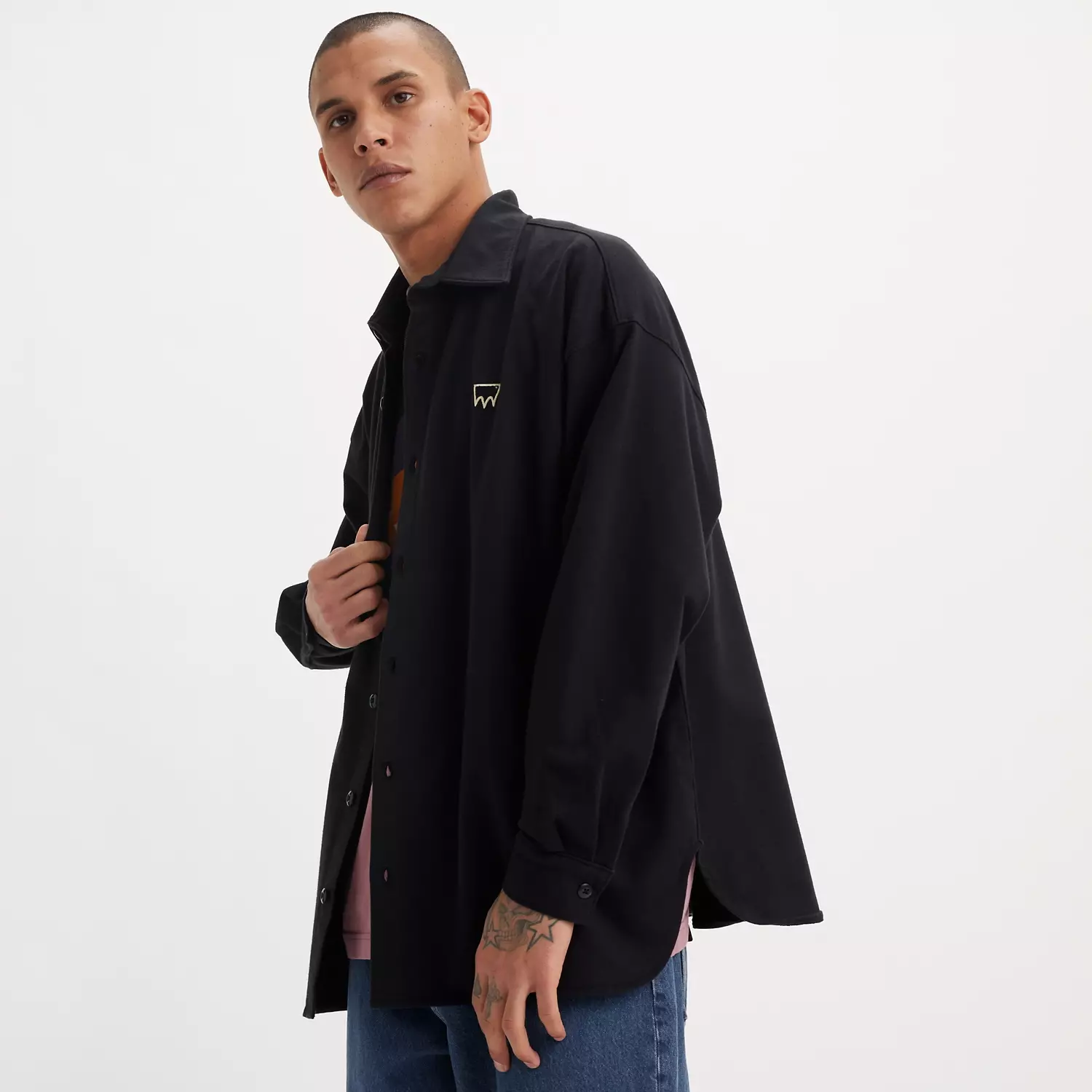 

Флис на пуговицах levi's Skateboarding, черный