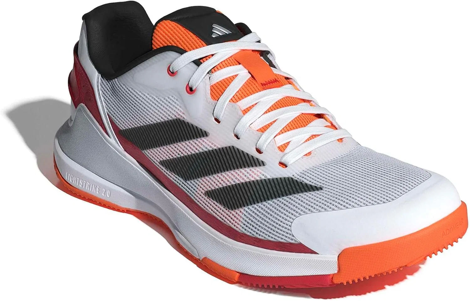 Мужские кроссовки Adidas Crazyquick Lightstrike для падела, Ftwr White Core Black Lucid Orange — фото 4