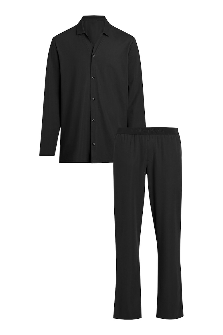 

Длинная пижама из хлопка и модала Calvin Klein, черный