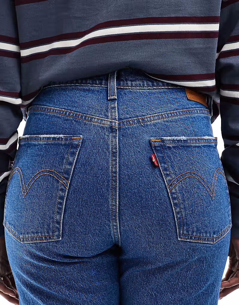 Джинсы Ribbage прямого кроя до щиколотки, темного цвета Levi'S — фото 4