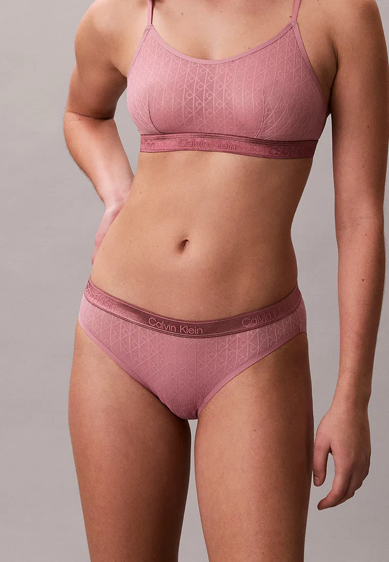 Трусы бикини, с логотипом, Calvin Klein, лиловый