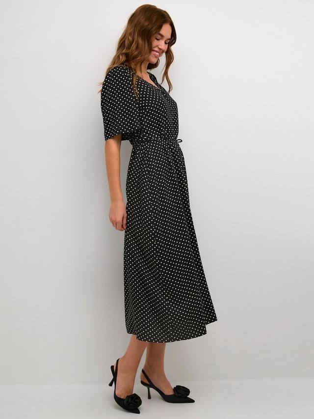 

Миди-платье kathora в горошек KAFFE, цвет Black/Chalk Dot