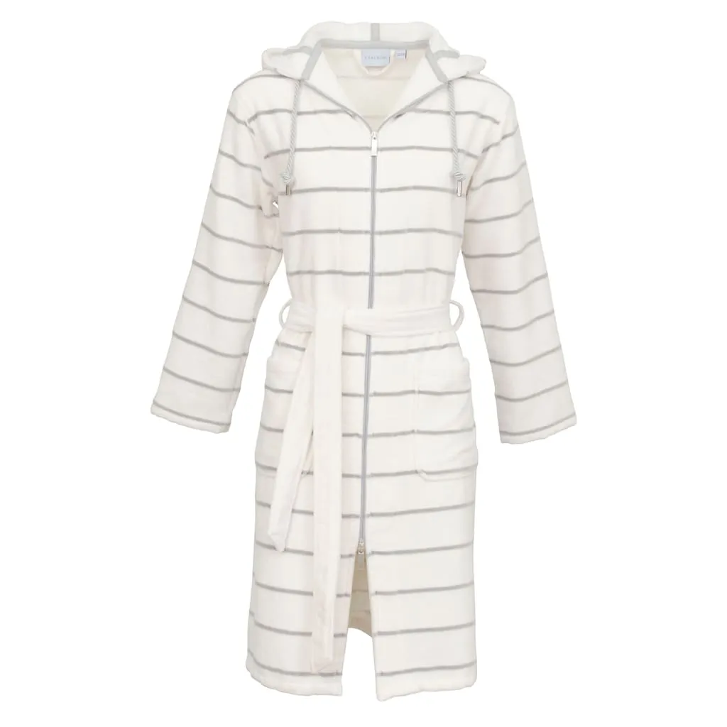 

Женский банный халат 246410 1 шт. Carl Ross, слоновая кость/серебристый