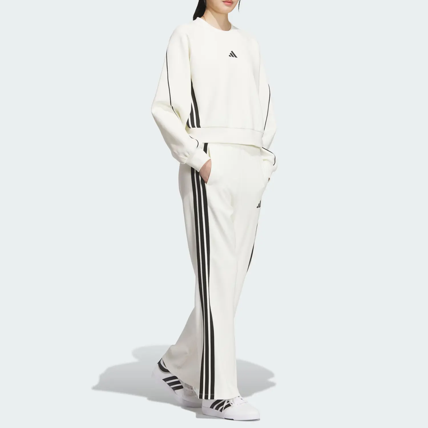 SS25 STADIUM KNIT повседневные брюки женские Adidas, белый — фото 4