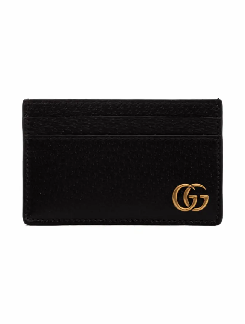 

Кожаная визитница GG Marmont Gucci, черный