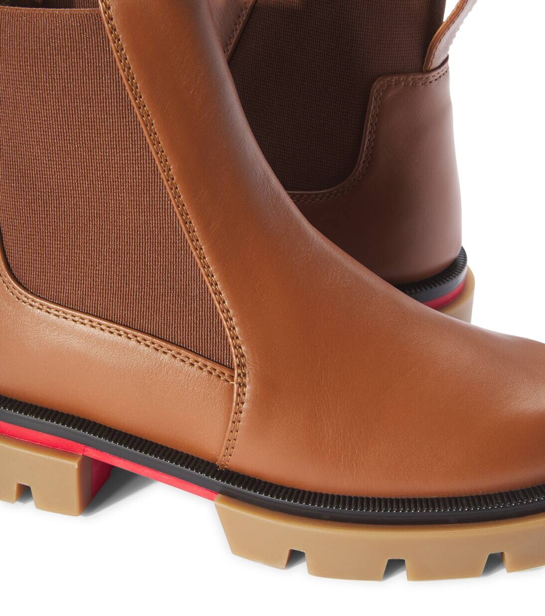 Ботинки челси из кожи Marchacroche Christian Louboutin Kids, цвет cuoio — фото 4