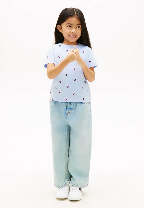 Футболка с принтом в виде смайлика, сердца и флага. Tommy Hilfiger, Sweet Blue — фото 2