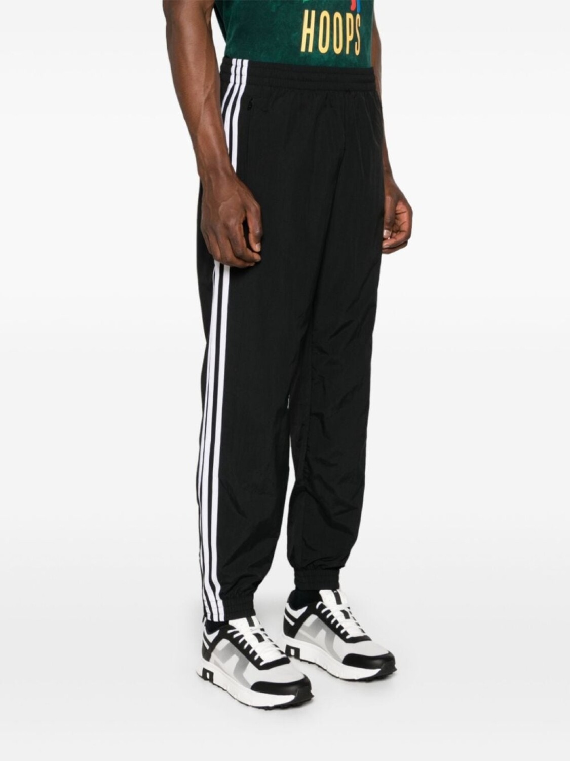 Adidas спортивные брюки с вышивкой, черный — фото 3