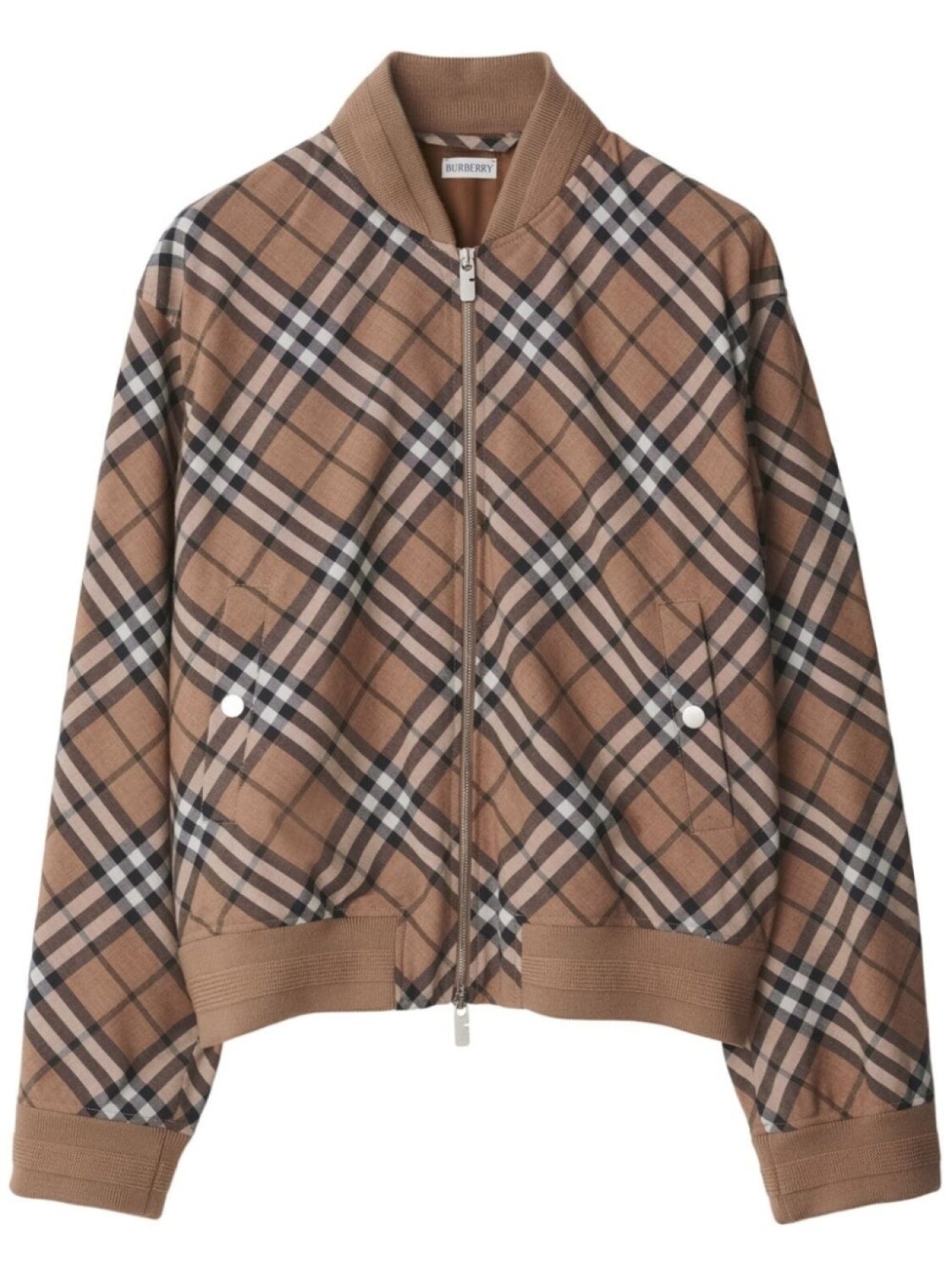 

Burberry бомбер в клетку Vintage Check, нейтральный цвет
