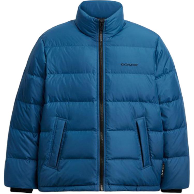 

Coach Мужская пуховая куртка Rock Blue с воротником-стойкой, средней толщины, другие цвета