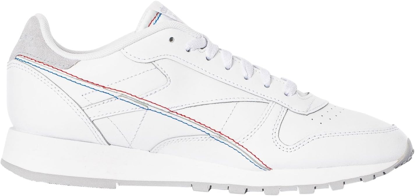 Классические кожаные кроссовки для взрослых, унисекс V1 Reebok, белый/синий — фото 3