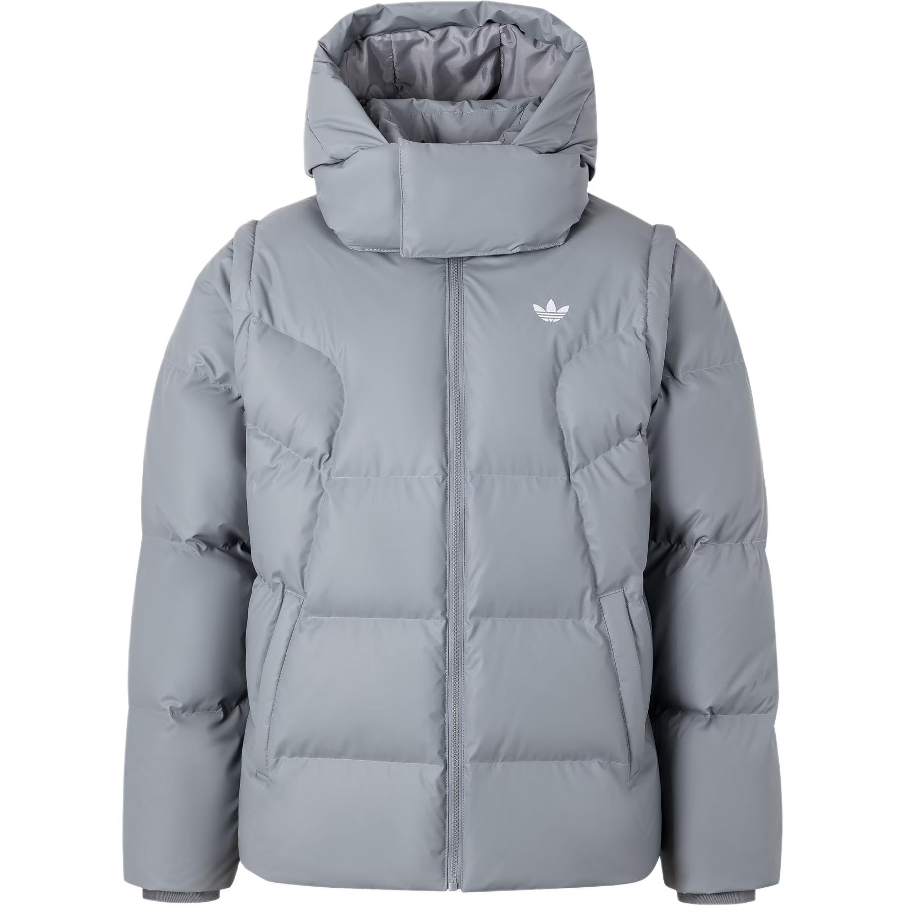 Adidas Originals Пуховик мужской ADC 2N1 DJ M светло-серый, Light Gray-Comes with Socks — фото 4