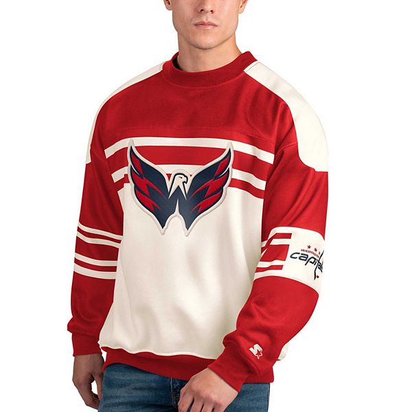 

Мужской белый свитшот washington capitals defense fleece crewneck Starter