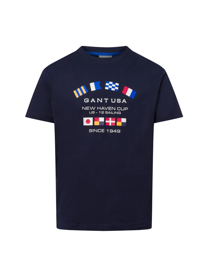 

Футболка Gant, цвет marine mehrfarbig