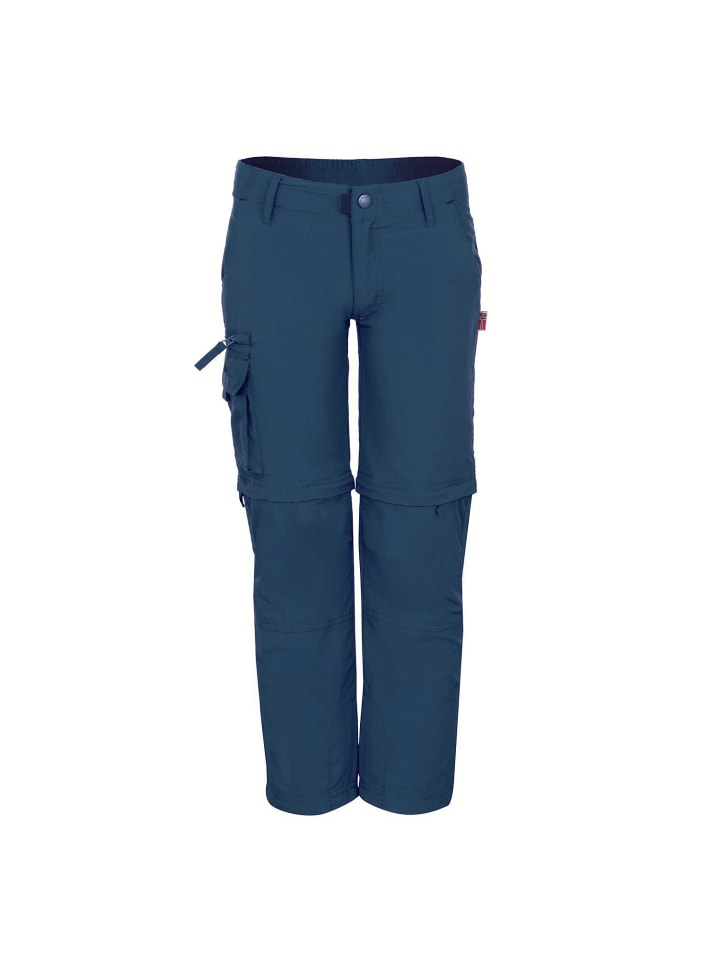 

Trollkids Зауженные треккинговые брюки Oppland с отстегивающимися штанинами, мистического синего цвета