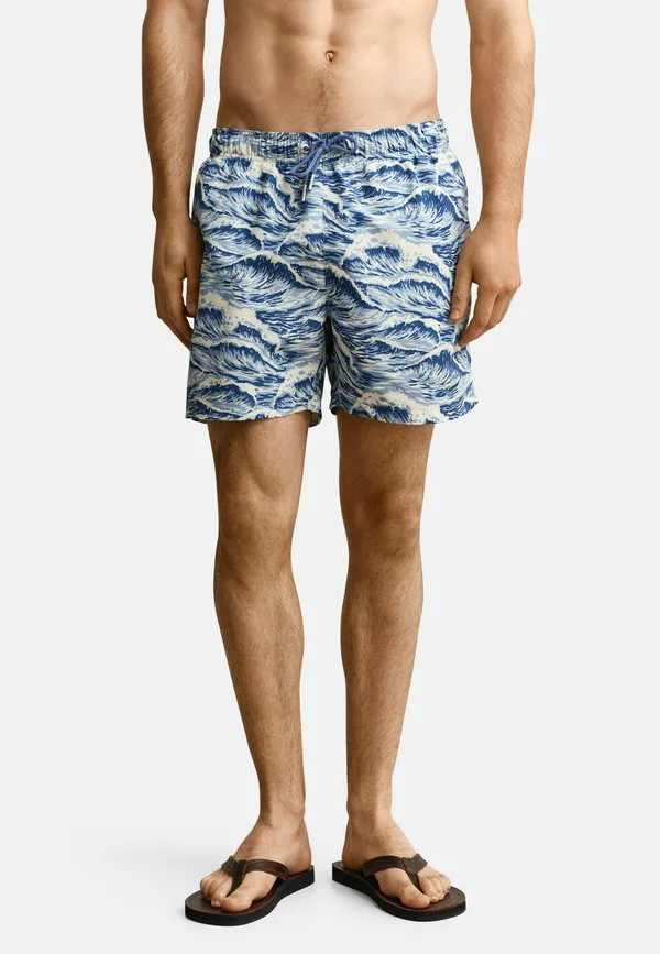 

Плавки с принтом в виде волн Gant, Vintage Blue, Синий, Плавки с принтом в виде волн Gant, Vintage Blue