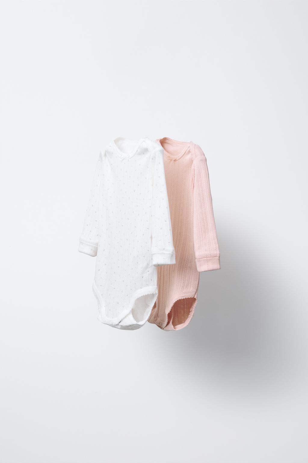 

2 комплекта регулируемых боди ZARA, розовый