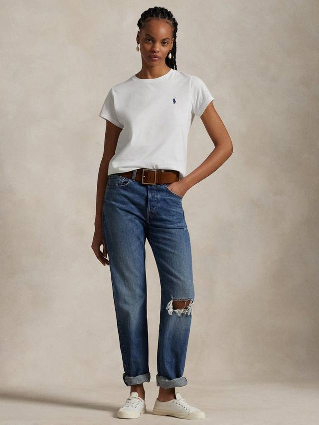 

Хлопковая футболка с круглым вырезом Ralph Lauren, White