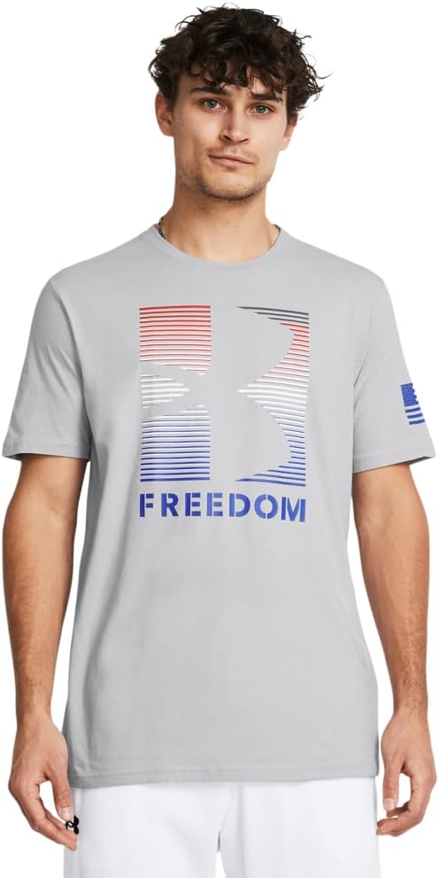 

Футболка с коротким рукавом Under Armour Freedom Graphic, (011) Mod Gray/Team Royal