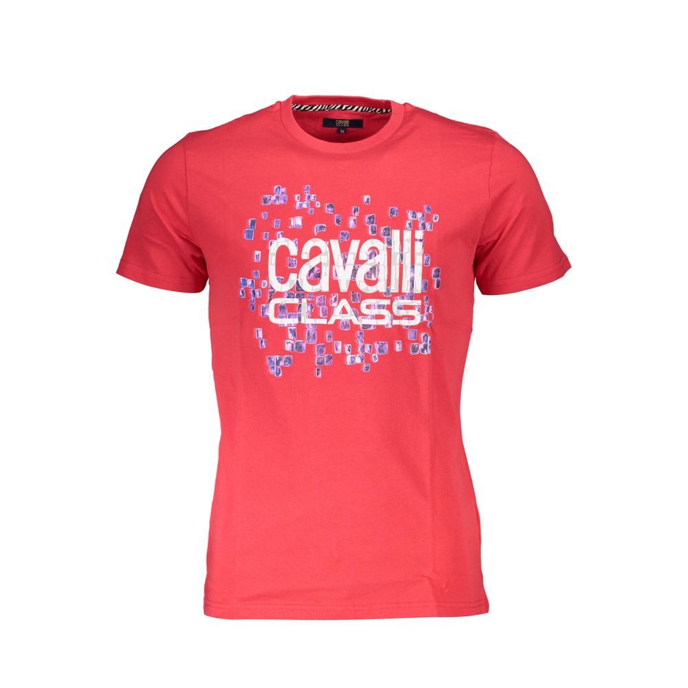

Красная хлопковая мужская футболка Cavalli Class