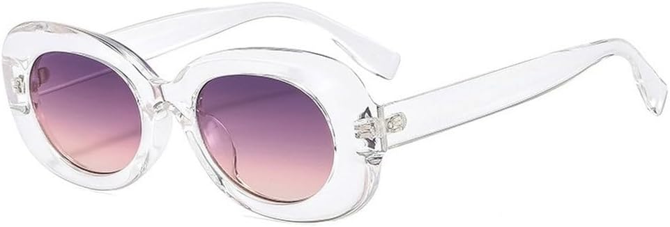 

Ретро овальные женские солнцезащитные очки, модные очки зелено-оранжевого цвета с защитой от УФ-излучения UV400, трендовые мужские солнцезащитные очки с градиентным покрытием SKFGNX, Purple Yellow