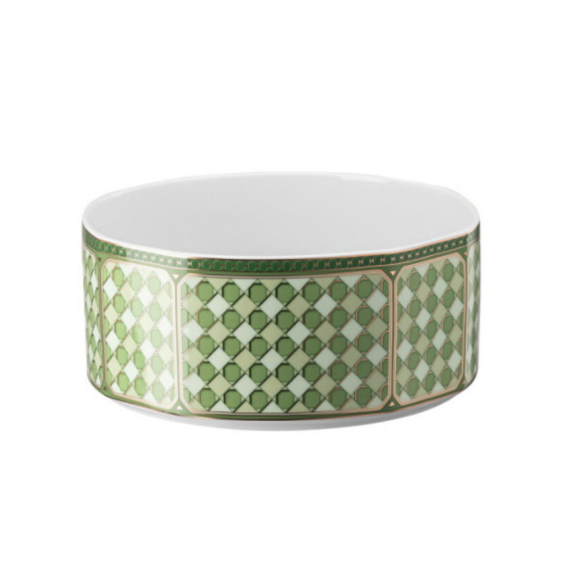 

Swarovski x SIGNUM Чаша Fern 19 см Rosenthal, белый/золотой/зеленый