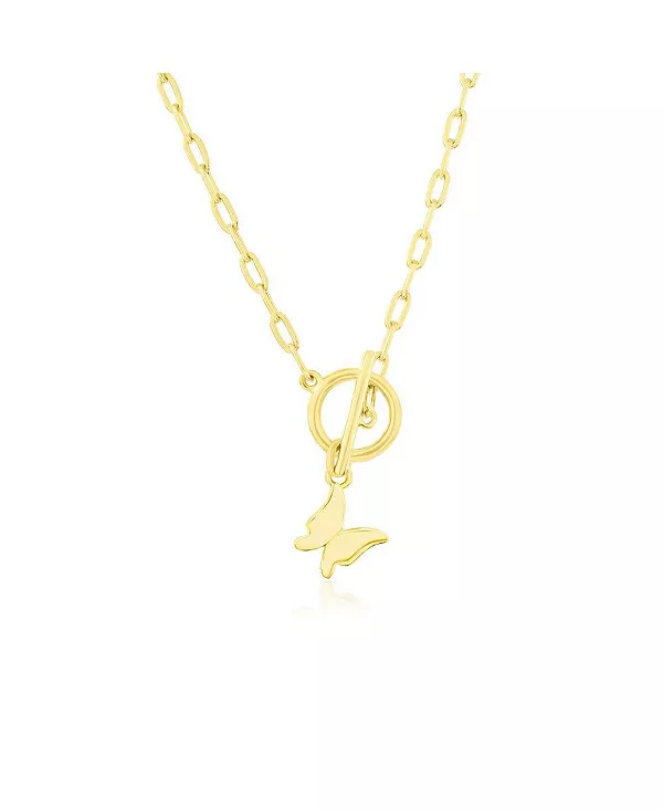 

Серебряное ожерелье с подвеской-скрепкой в виде бабочки Simona, gold