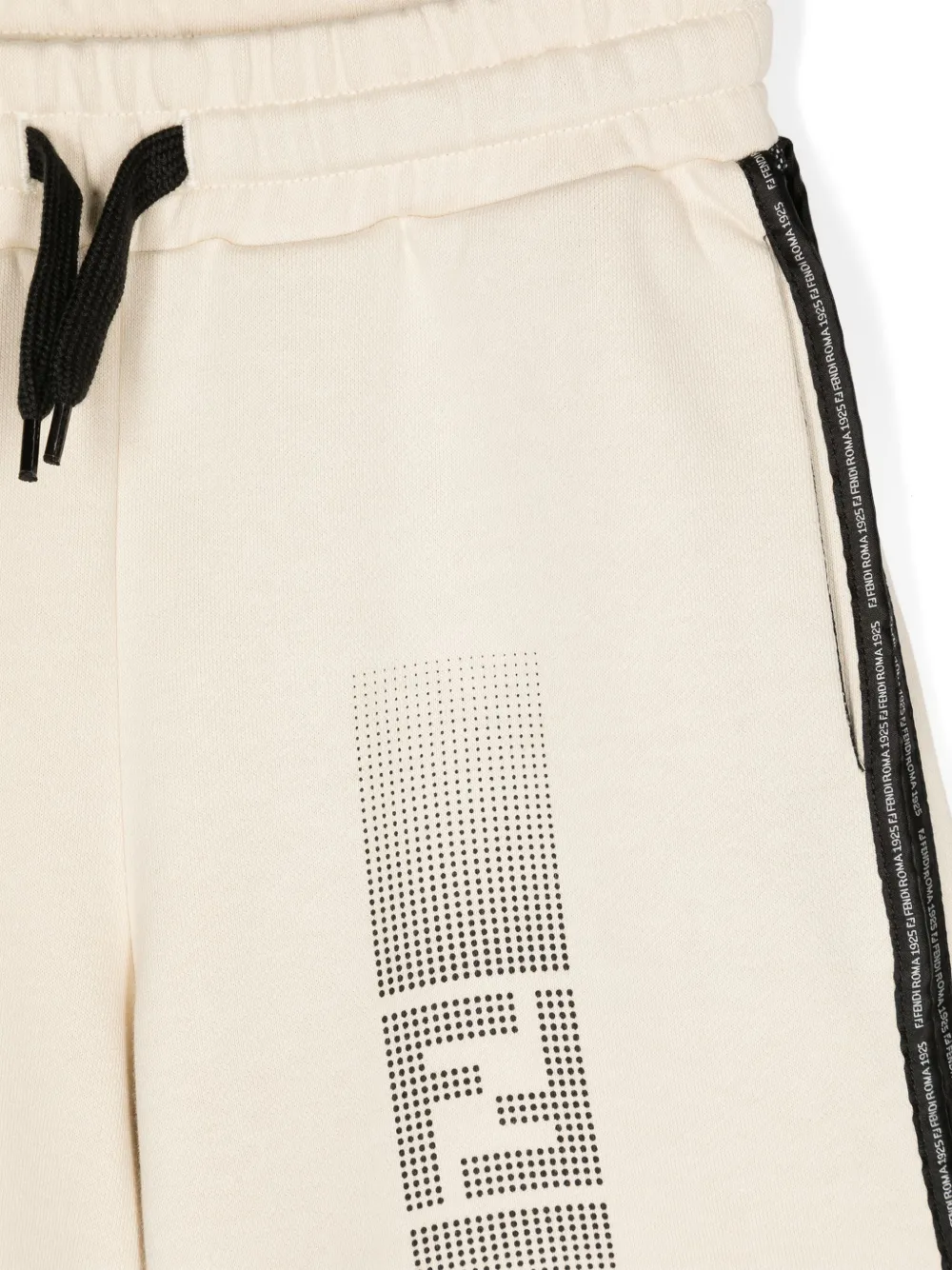 Спортивные шорты с кулиской и логотипом FENDI KIDS, нейтральный — фото 3