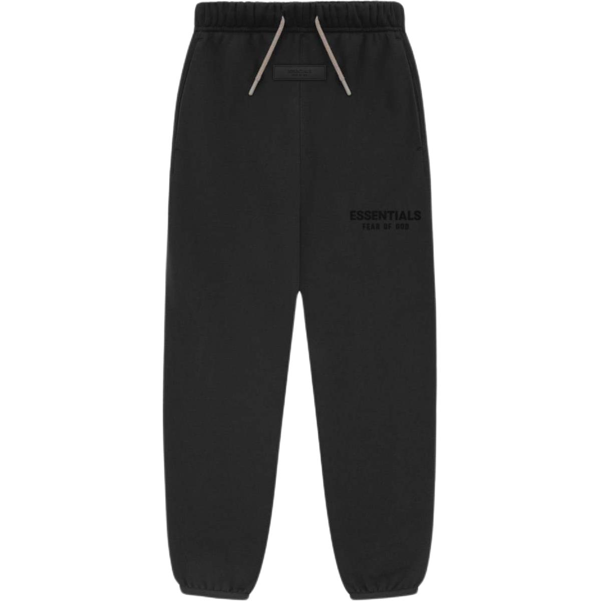 Fear Of God Essentials Детские вязаные спортивные штаны SS24 KIDS ESSENTIALS SWEATPANTS Dark Wood Black/Black — фото 3