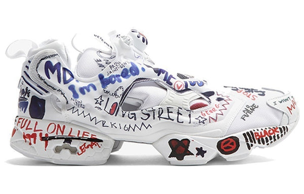 Кроссовки vetements x instapump fury 'graffiti - white' Reebok, белый — фото 2