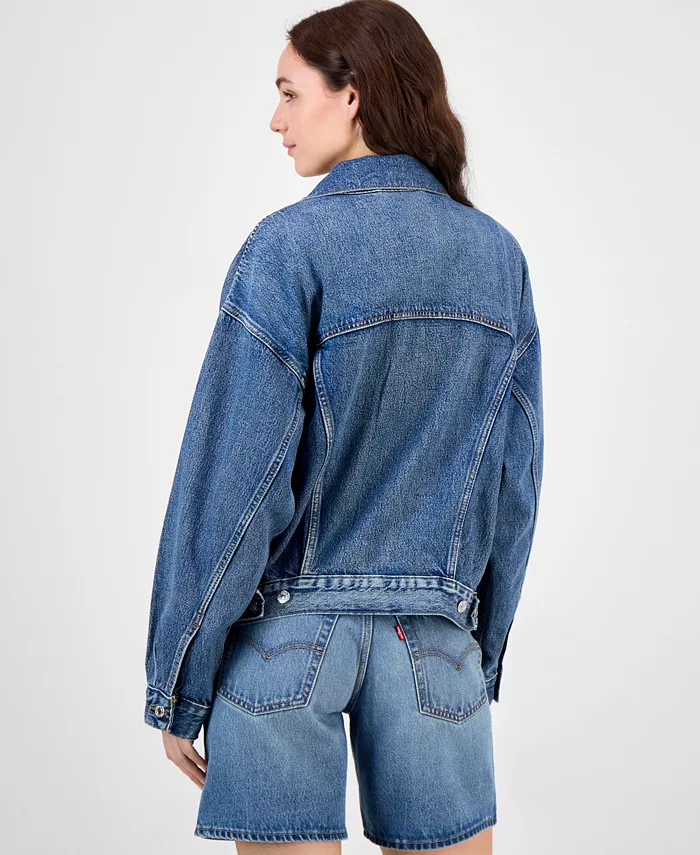 Женская хлопковая куртка в стиле 90-х Trucker Jacket Levi's, синий — фото 2