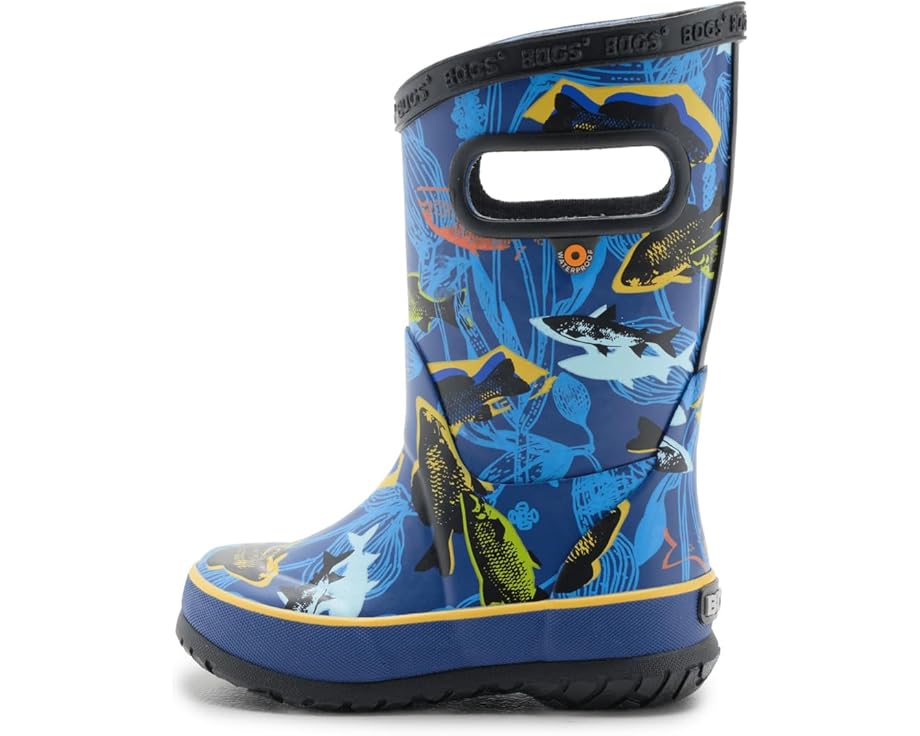 Детские резиновые сапоги Bogs Kids Rainboot Fish (Little Kid/Big Kid), Navy Multi — фото 4