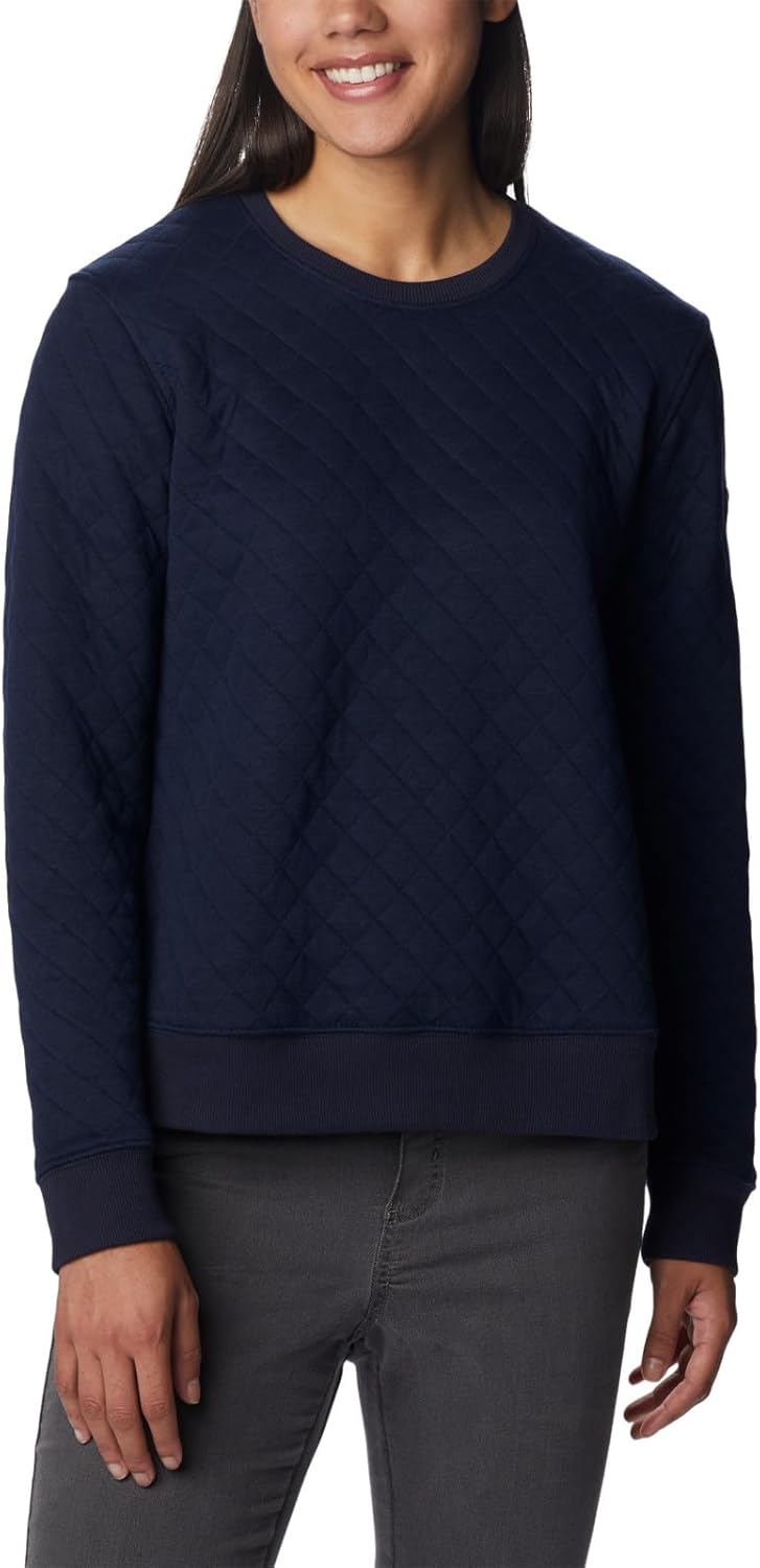 

Футболка Columbia womens Lodge Quilted Crew, Dark Nocturnal