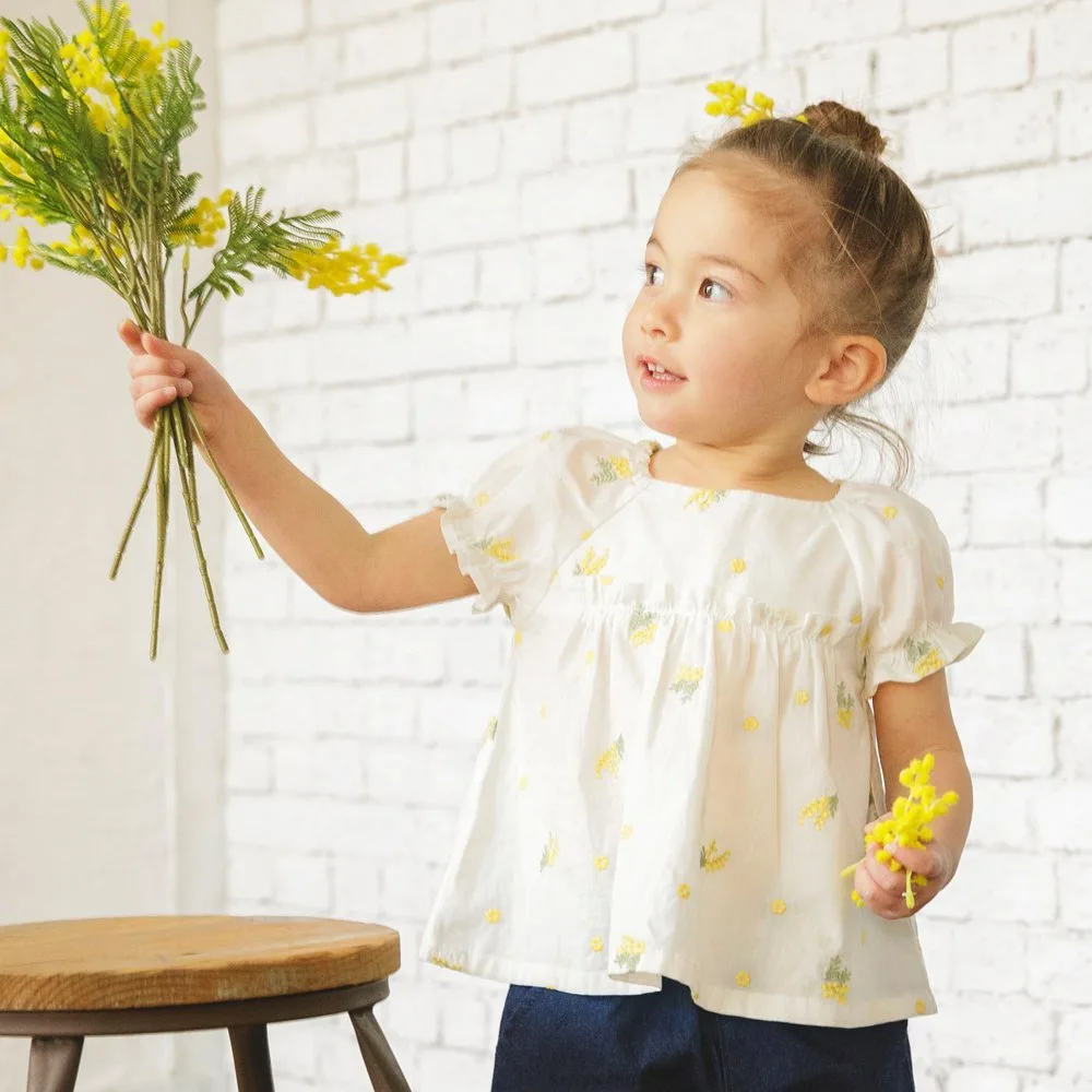 Туника с вышивкой «Мимоза» Branshes, off white