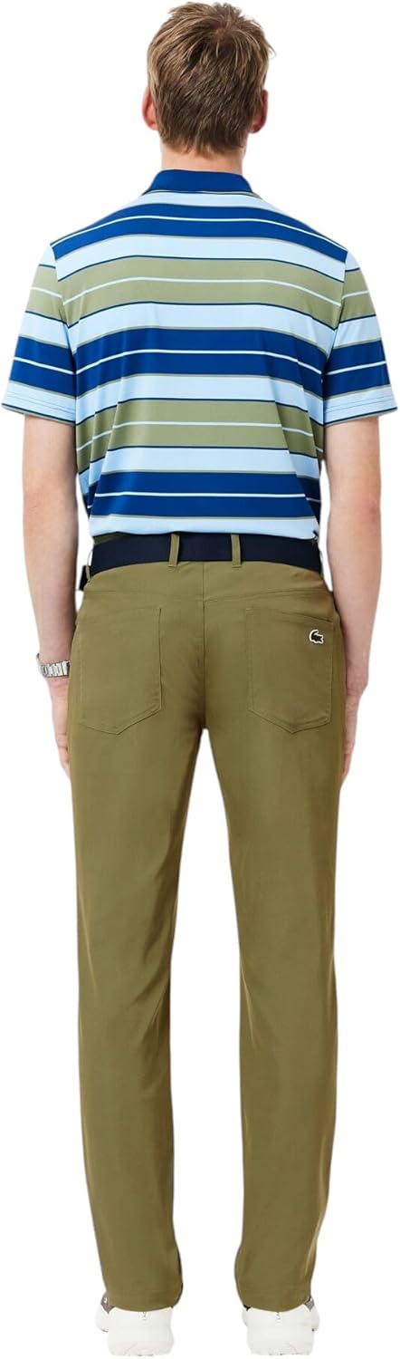 Спортивные брюки Lacoste Ultra Dry Slim Fit, для гольфа, хаки — фото 3