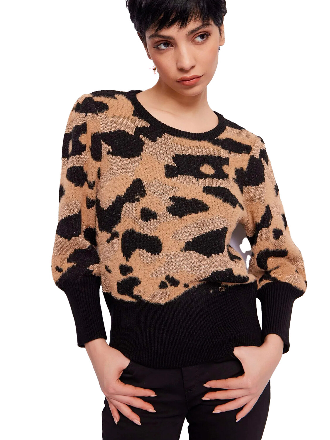 

Свитер gaudì jeans maglioncino jacquard animalier Gaudi Jeans, желтый
