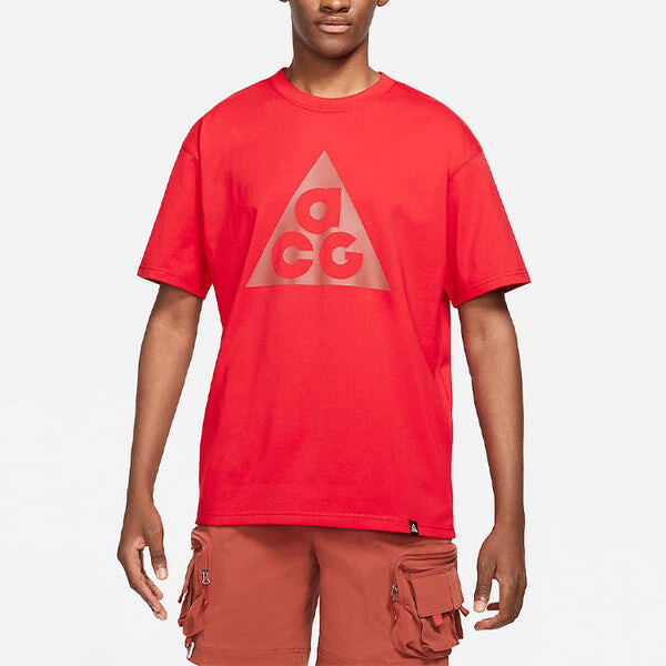 Футболка Men's Nike Triangle Logo Printing Sports Round Neck Short Sleeve Red T-Shirt, мультиколор — фото 3
