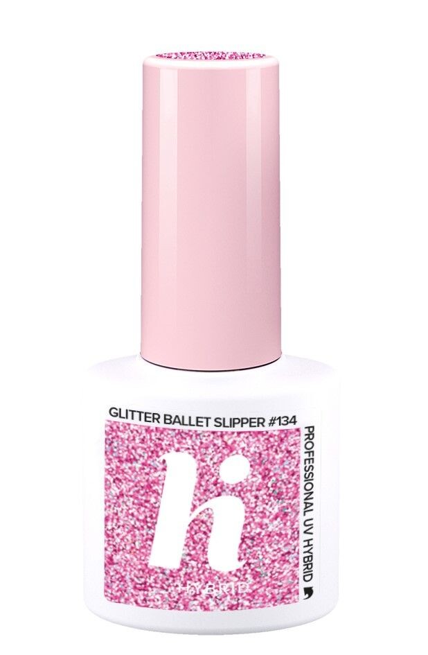 

Гибридный лак для ногтей Hi Hybrid, 134 Glitter Ballet Slipper