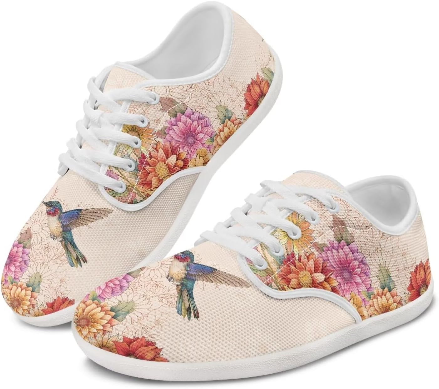 

Женские кроссовки для бега с колибри, повседневные танцевальные туфли, деловые лоферы, балетки, прогулочные кроссовки Ecaestolph, бежевый