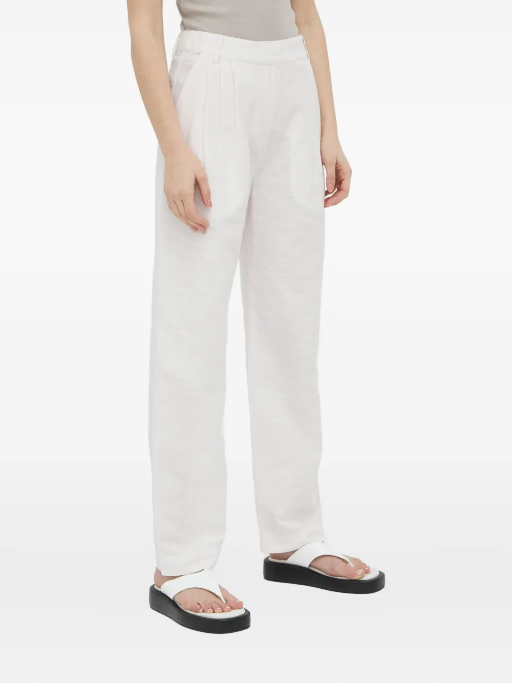 

Брюки в складку Samsoe Samsoe, белый