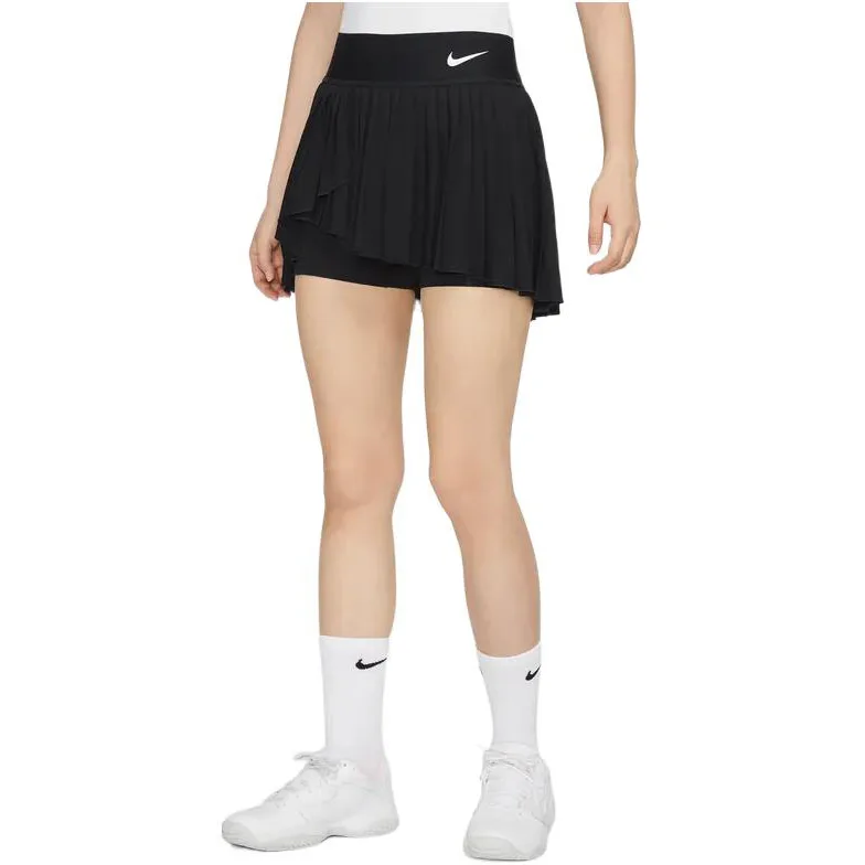 Nike Юбка теннисная плиссированная женская Court Dri-FIT Advantage черная — фото 4
