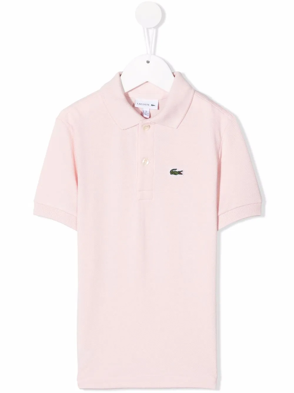 

Рубашка поло с вышивкой Lacoste Kids, розовый