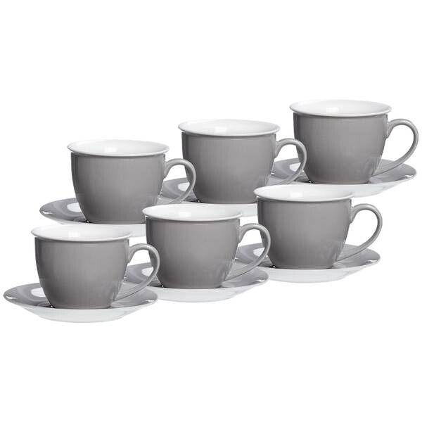 

Кофейный набор doppio с молоком, 12 предметов Ritzenhoff, серый