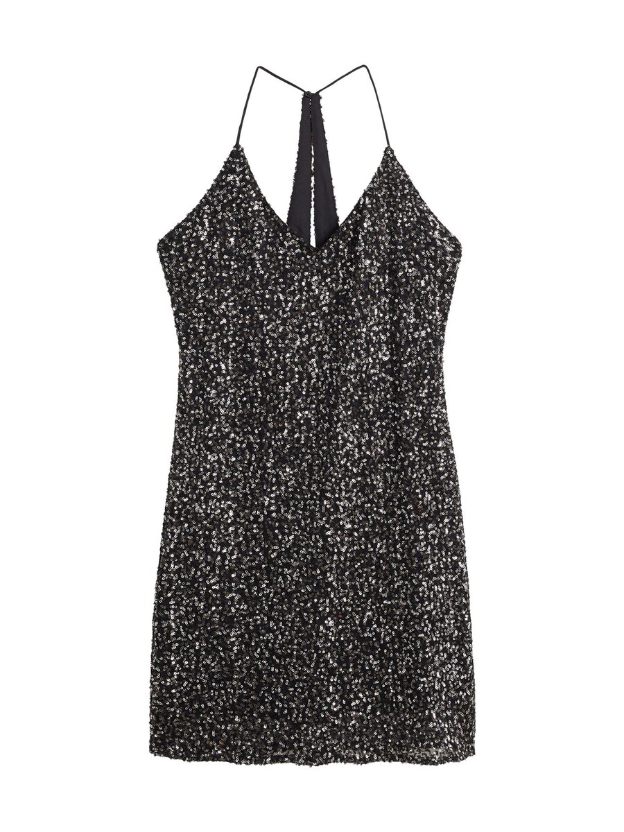 

Платье MANGO Sequin, черный