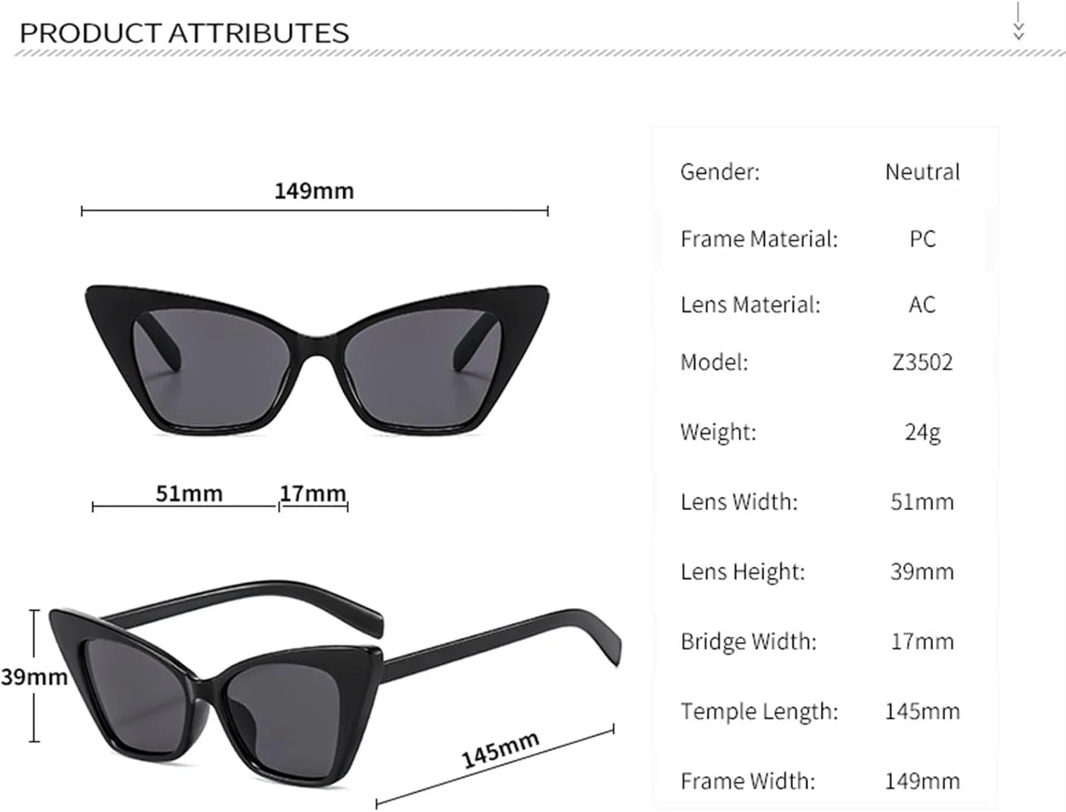 

Солнцезащитные очки «кошачий глаз» 2026 года для мужчин и женщин, предназначенные для активного отдыха, вождения, отпуска (цвет: A, размер: средний) MTZJH, C